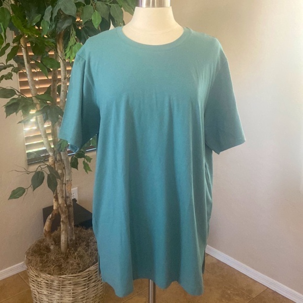Cuddl Duds Teal Short Sleeve Tee